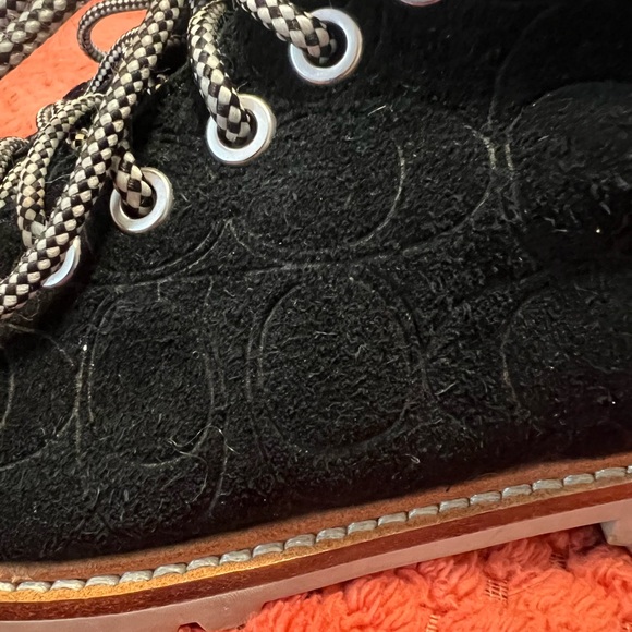 Coach Ester Embossed black suede shoes, size 6B/38/7.5 - Picture 9 of 9